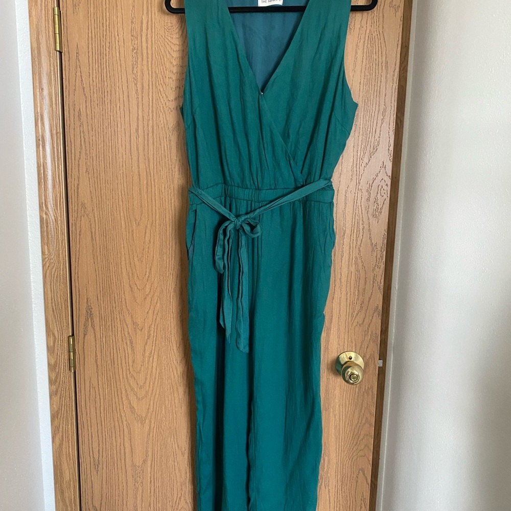The Nines Teal Sleeveless Jumpsuit with pockets